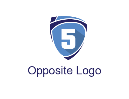 number 5 on shield logo
