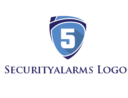 number 5 on shield logo