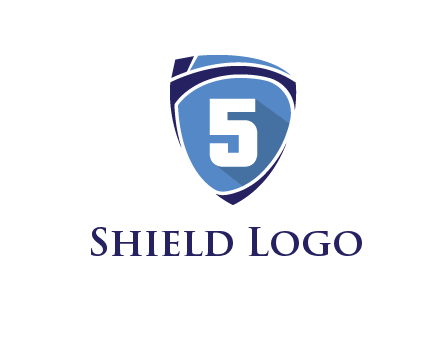 number 5 on shield logo