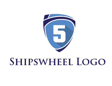 number 5 on shield logo