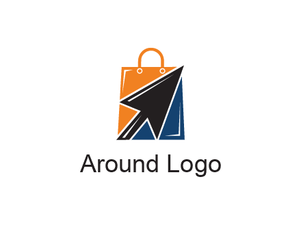 arrow in shopping bag
