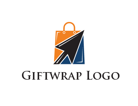 arrow in shopping bag
