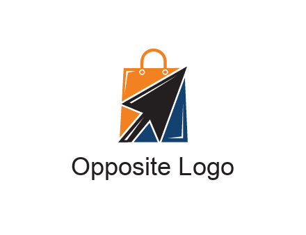 arrow in shopping bag