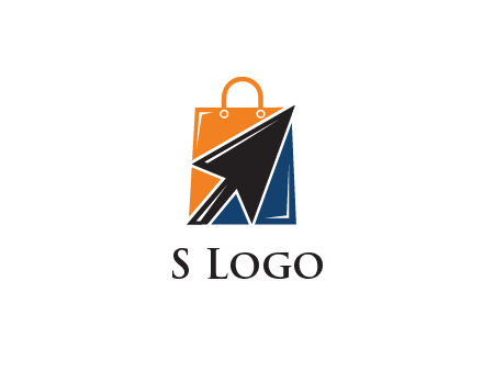 arrow in shopping bag