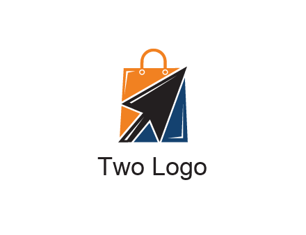 arrow in shopping bag