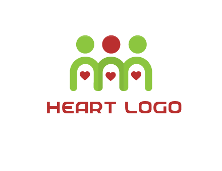 people with heart holding hands symbol