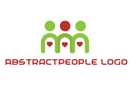 people with heart holding hands symbol