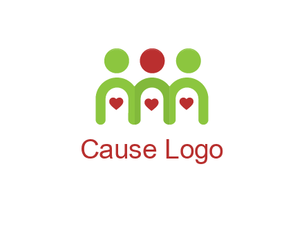 people with heart holding hands symbol