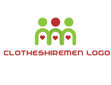 people with heart holding hands symbol