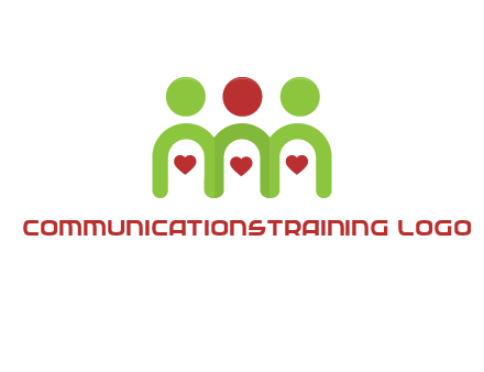people with heart holding hands symbol