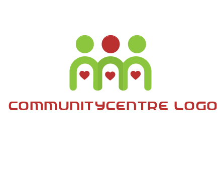 people with heart holding hands symbol