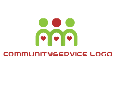 people with heart holding hands symbol