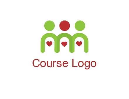 people with heart holding hands symbol