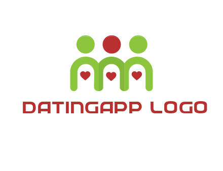 people with heart holding hands symbol