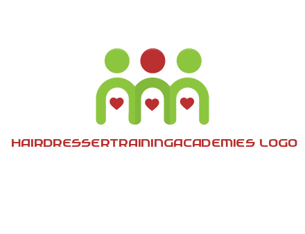 people with heart holding hands symbol