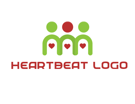people with heart holding hands symbol