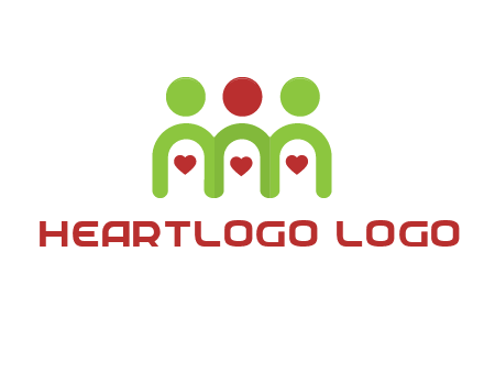 people with heart holding hands symbol