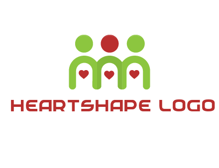 people with heart holding hands symbol