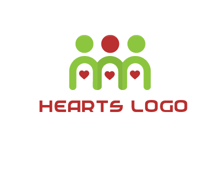 people with heart holding hands symbol