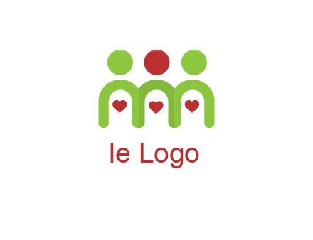 people with heart holding hands symbol