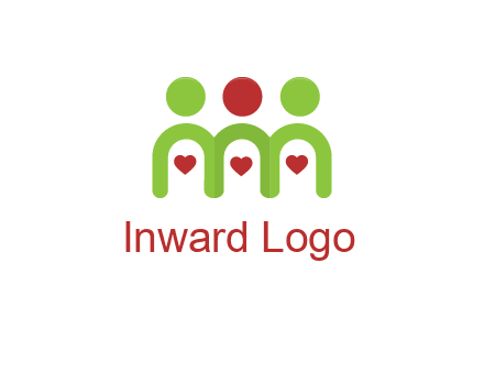 people with heart holding hands symbol