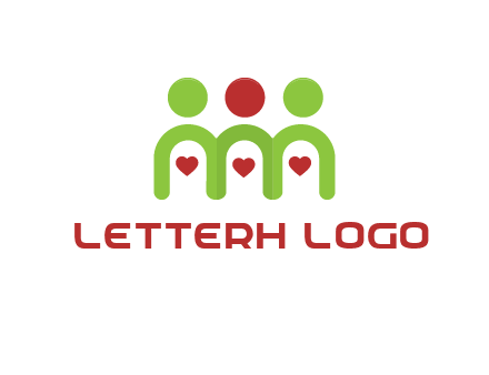 people with heart holding hands symbol