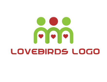 people with heart holding hands symbol