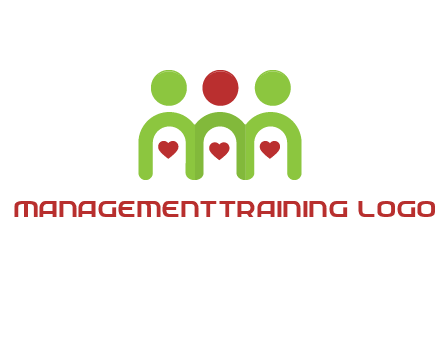 people with heart holding hands symbol