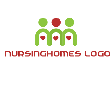 people with heart holding hands symbol