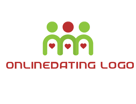 people with heart holding hands symbol