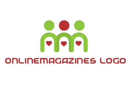 people with heart holding hands symbol