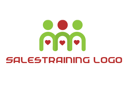 people with heart holding hands symbol