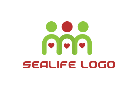 people with heart holding hands symbol