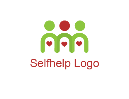 people with heart holding hands symbol