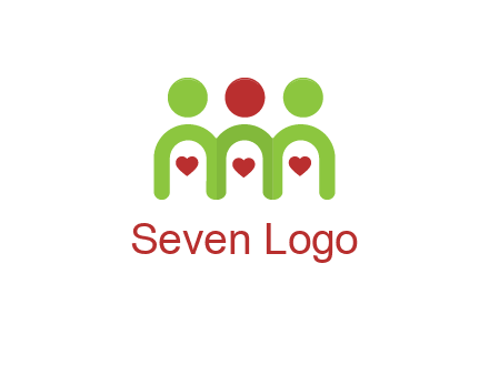 people with heart holding hands symbol