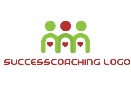 people with heart holding hands symbol
