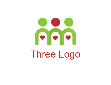 people with heart holding hands symbol