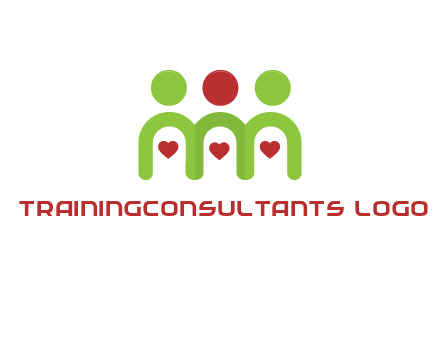 people with heart holding hands symbol