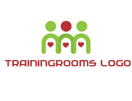 people with heart holding hands symbol