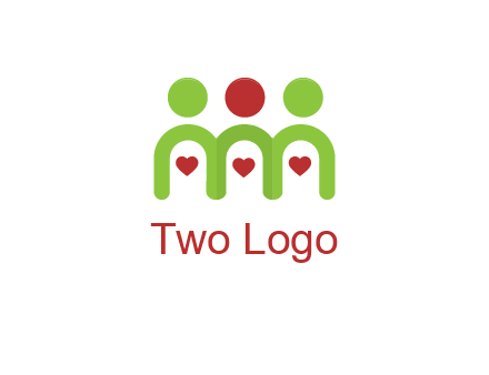 people with heart holding hands symbol