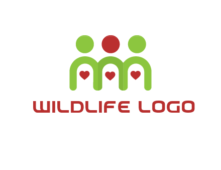 people with heart holding hands symbol