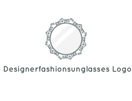 mirror with ornamental glass frame