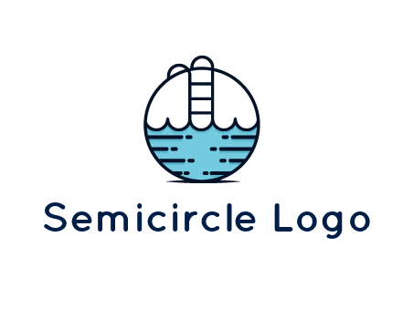 sea with stairs in circle