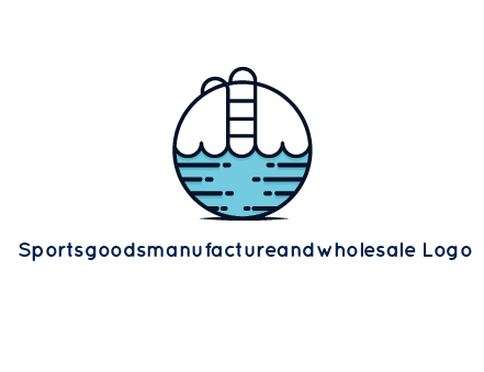 sea with stairs in circle