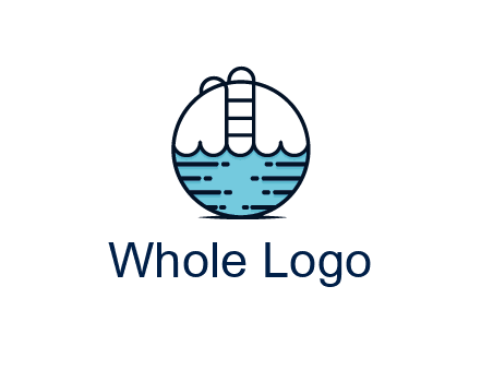 sea with stairs in circle