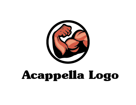 flexing biceps in circle