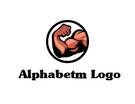 flexing biceps in circle