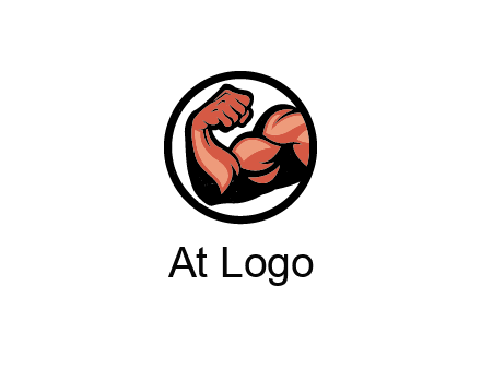 flexing biceps in circle