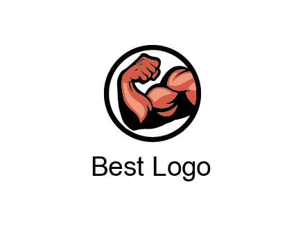 flexing biceps in circle