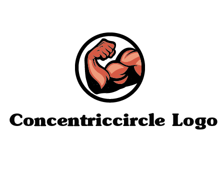 flexing biceps in circle